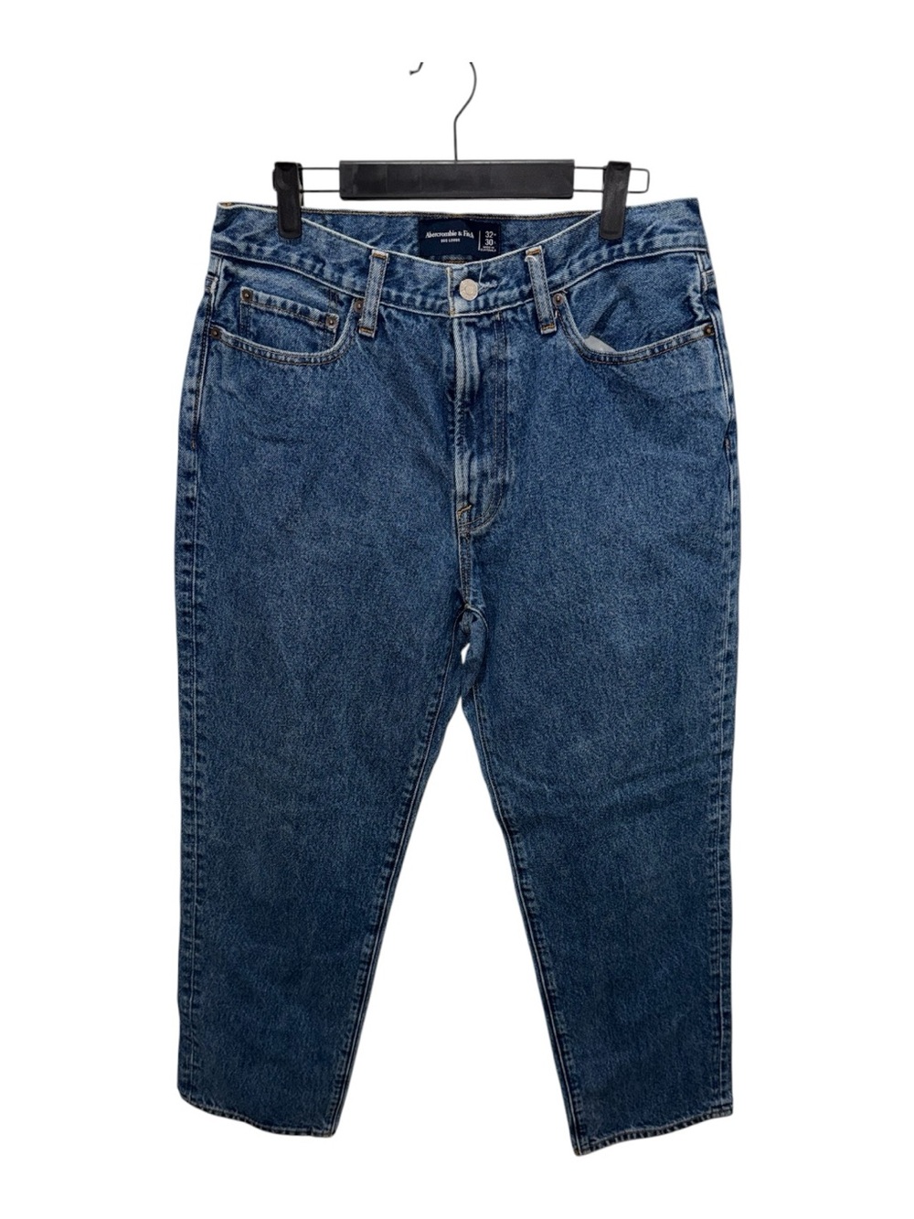 Abercrombie & Fitch 90s Loose Baggy Mid Rise Jeans Blue Size 32 Wide Leg - Picture 3 of 5